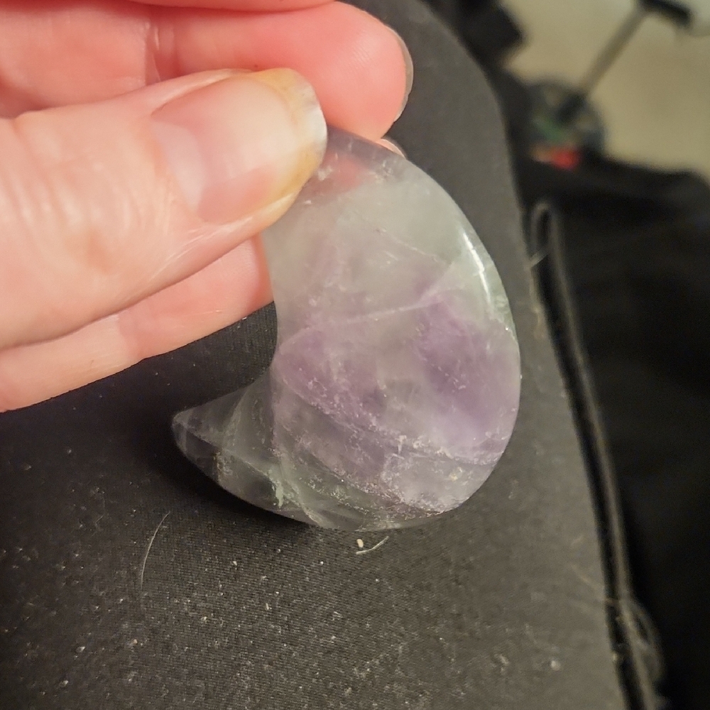 Moon-Shaped Crystal Stone - Picture 5 of 5